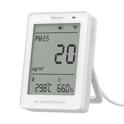 Moniteur de qualité de l'air - Airguard PM SONOFF, Blanc