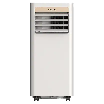 Climatiseur mobile - Dreame 07PWIND10-C, 1750 fg/h, 2 vitesses, déshumidificateur, 51 dB(A), Minuterie, Blanc/Oro
