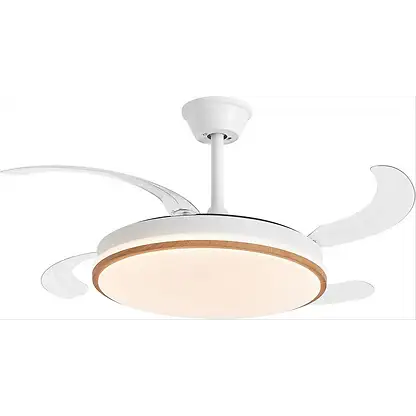 Ventilateur de plafond - DUPI Cosmos, 35 W, 6 vitesses, Aspas retráctiles, Blanc/Haya