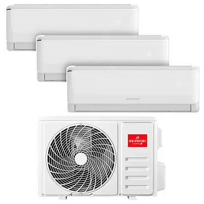 Split 3x1 - INFINITON MULTI-3342, Fonction Inverter, Blanc