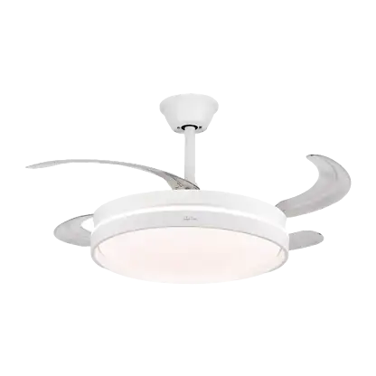 Ventilateur de plafond - Jata JVTE4242, 42 W, 6 vitesses, Aspas retráctiles, Luz LED, Fonction Reverse, Blanc