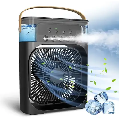 Ventilateur nebulizador - KLACK VENTILADORVAPOR_NEGRO, 10 W, 3 vitesses, Noir