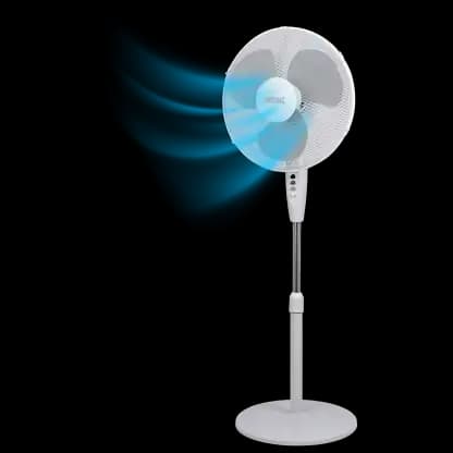 Ventilateur sur pied - Koenic KSF 40326 ES W Stand fan, 45 W, 4 vitesses, Oscilación, Hauteur regulable e inclinación ajustable, Blanc