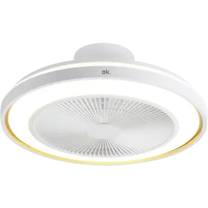 Ventilateur de plafond avec éclairage - ok. OCF 49524 ES, 25 W, 6 vitesses, Blanc