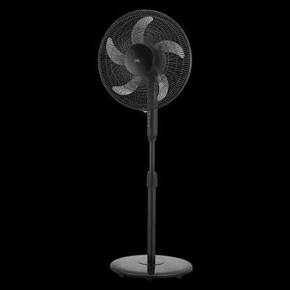 Ventilateur sur pied - ok. OSF 45326 B ES, 40W, 3 vitesses, 5 Aspas, Oscilación, Noir