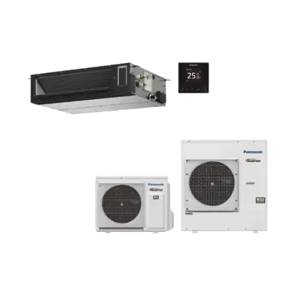 Climatiseur gainable - Panasonic KIT-100PF3Z5-6, Split 1x1, 9724 fg/h, Bomba de calor, Blanc