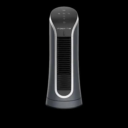 Ventilateur colonne - Rowenta Eole Compact, 11 W, 6 vitesses, Silencieux, Minuterie, Noir Y Blanc