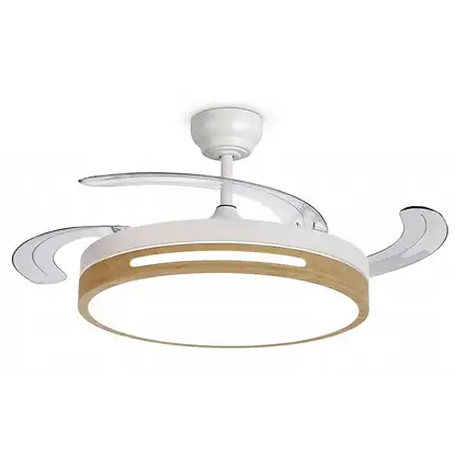 Ventilateur de plafond - SELEOK 4ASPAS-Roble-60W, 60 W, 6 vitesses, Aspas retráctiles, Roble