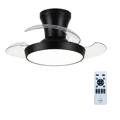 Ventilateur de plafond - SELEOK MILANO_N, 48 W, 6 vitesses, Noir