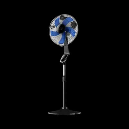 Ventilateur sur pied - Taurus Boreal 16CR, 50 W, Panel digital, 130 cm, 3 vitesses, Système de oscilación e inclinación. Silencieux 60 db, Noir