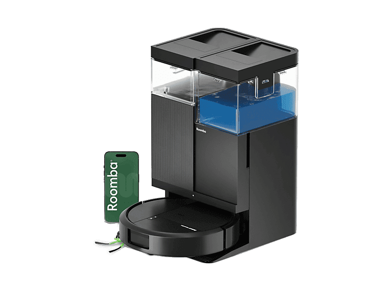 Robot laveur de sols - IRobot Roomba® 515 Combo, Autonomía de 90 días, 22000 Pa, Tecnología Antienredos, Noir
