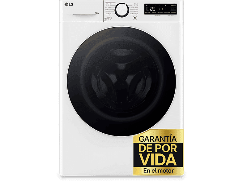 Lave-linge hublot - LG F4WR6010A0W, Serie 600, 10 kg, 1400 rpm, 12 programmes, AI Direct Drive™, TurboWash™360˚, Blanc