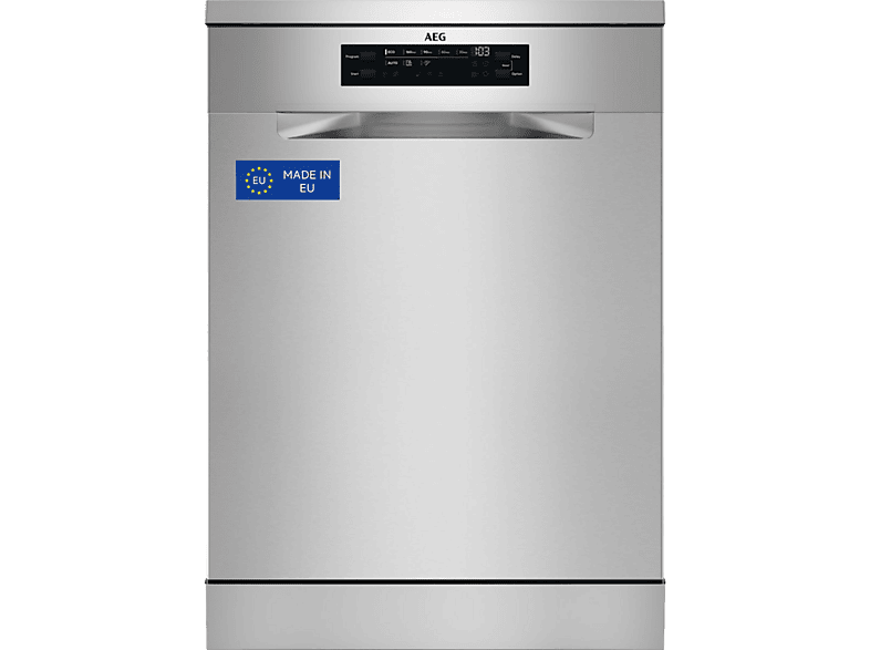Lave-vaisselle - AEG FFB74927ZM, 14 couverts, 8 programmes, 60 cm, Système AirDry, Inox