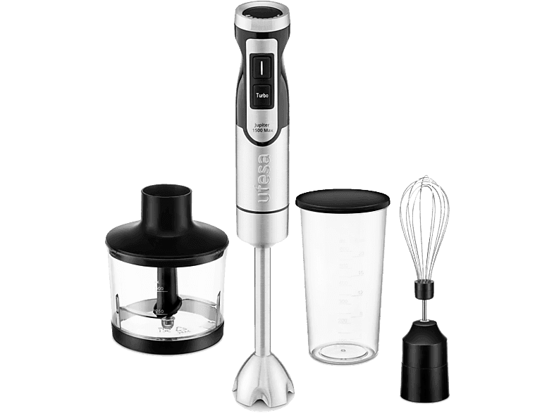 Mixeur plongeant - Ufesa Jupiter 1500 Max, 1500 W, Velocidad variable, 4 cuchillas, Inox