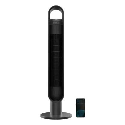 Ventilateur colonne - Cecotec EnergySilence 9190 SkyLine Ionic Connected, 60W, Torre 40", Wi-Fi, Ionizador, 4 vitesses, 3 modes, 12h, Noir
