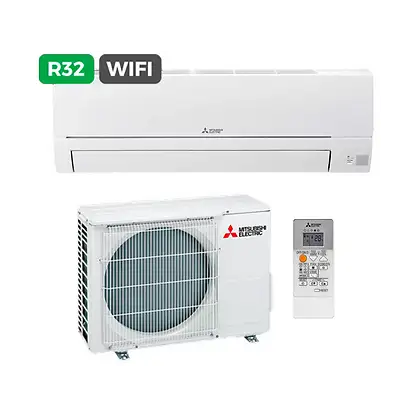 Climatiseur split 1x1 - MITSUBISHI ELECTRIC MSZ-HR35VFK, Fonction Inverter, Blanc